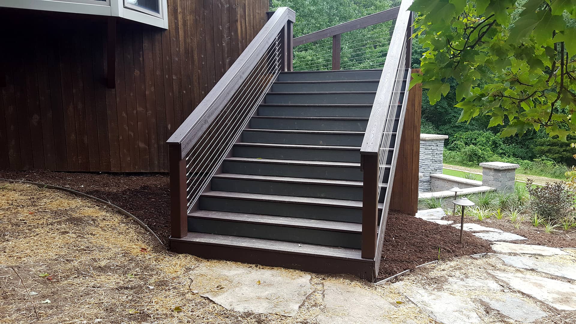 Custom water features for your backyard.<br />
Enhance the natural beauty of your outdoor space with a custom water feature designed and installed by our team. We’ll install a pond, waterfall, fountain, or any of our other water elements to blend seamlessly with your existing landscape. We can also start from scratch and create an entirely new design that’s personalized to your style.